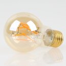 Danlamp E27 Deko LED Glühbirne Standard De Luxe Gold 60mm 240V/2W 2000K 100 Lumen