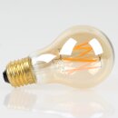 Danlamp E27 Deko LED Glühbirne Standard De Luxe Gold 60mm 240V/2W 2000K 100 Lumen