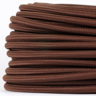 Textilkabel Stoffkabel braun 2-adrig 2x0,75...