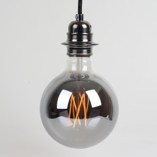 Danlamp E27 Vintage Deko LED Mega Edison Smoke Lampe II 125mm 240V/4W