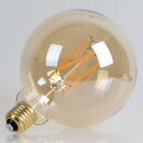 Danlamp E27 Deko LED Glühbirne Mega Edison Gold II Lampe 125mm 240V/4W 2000K 250 Lumen
