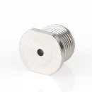 M13x1 T-Nippel Drahtseilhalter 16x12mm für Deckenhalter mit Bund SW14 Messing vernickelt