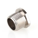 M13x1 T-Nippel Drahtseilhalter 16x12mm für Deckenhalter mit Bund SW14 Messing vernickelt