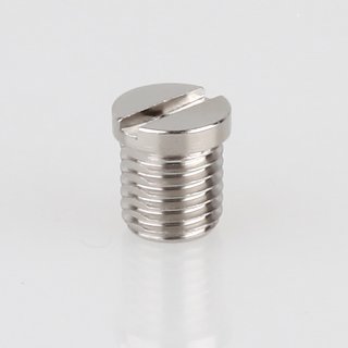 M8x1 T-Nippel Drahtseilhalter 9x10mm für Deckenhalter mit Befestigungsschlitz 2,0x1,2mm Messing vernickelt