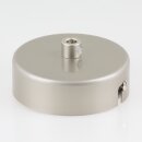 1-Loch Lampen-Baldachin Metall 78x25mm Nickel matt mit Zugentlaster für 1 Lampenpendel