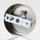 1-Loch Lampen-Baldachin Metall 78x25mm Nickel matt mit Zugentlaster für 1 Lampenpendel