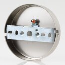 1-Loch Lampen-Baldachin Metall 100x25mm Nickel matt mit Zugentlaster für 1 Lampenpendel