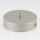 1-Loch Lampen-Baldachin Metall 100x25mm Nickel matt mit Zugentlaster für 1 Lampenpendel