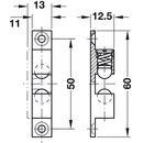 Häfele Ideal-Schnäpper Doppel-Kugelschnäpper Messing 60mm zum Schrauben