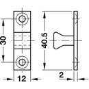 Häfele Ideal-Schnäpper Doppel-Kugelschnäpper Messing 70mm zum Schrauben