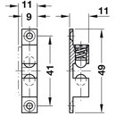 Häfele Ideal-Schnäpper Doppel-Kugelschnäpper Nickel matt 50mm zum Schrauben