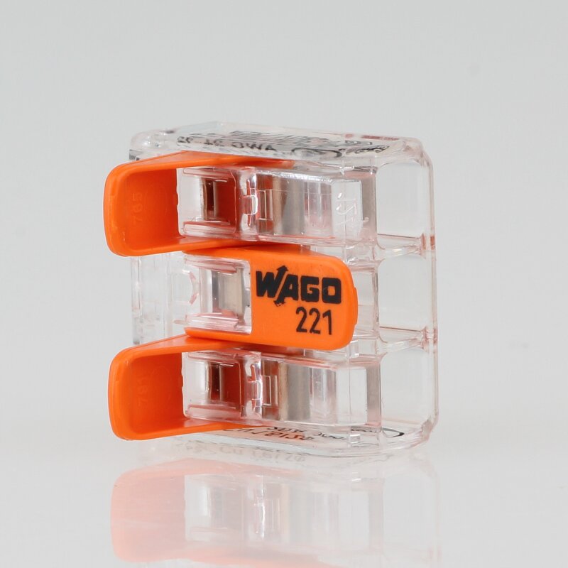 2x Hutschienenadapter Für Wago Klemmen 221-413 - Inklusive 6 Klemmen, Made In Austria