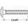 Häfele Gewindeschraube M4x1 Tellerkopf Kombi-Kreuzschlitz 10x25mm