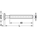 Häfele Flachkopfschraube M6x1 Innensechskant SW4 ohne Spitze 60mm