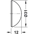 Häfele Türstopper Wandtürstopper Kunststoff 30mm zum Kleben braun