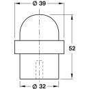 Häfele Türstopper Bodentürstopper Edelstahl mátt 52x39mm zum Schrauben