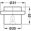 Häfele Türstopper Bodentürstopper Edelstahl matt 31x25mm zum Schrauben