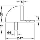 Häfele Türstopper Bodentürstopper Messing verchromt 47x27mm zum Schrauben