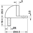 Häfele Türstopper Bodentürstopper Edelstahl matt 44x40mm zum Schrauben