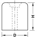 Häfele Türstopper Bodentürstopper Gummi TS8 weiß 40x50mm zum Schrauben