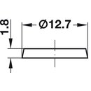 Häfele Anschlagpuffer transparent DB122 rund 12,7x1,8mm zum Kleben