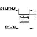 Häfele Minifix 12 Exzenter Verbindergehäuse ohne Abdeckrand 12x9,5mm vernickelt