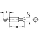 Häfele Verbindungsbolzen Minifix S100 Spezialgewinde 32x7mm verzinkt