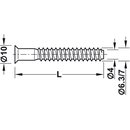 Häfele Einteilverbinder Confirmat Senkkopf Kreuzschlitz PZ3 verzinkt 38x7mm