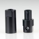 Sicherungshalter für 5x20mm Feinsicherungen mit Bajonetverschluss 45x13mm schwarz schraubbar