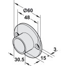 Häfele Schrankrohrlager Kleiderstangen-Halterung für Schrankrohr rund 30mm Edelstahl