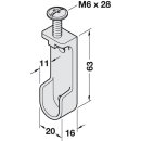 Häfele Schrankrohrlager Kleiderstangen-Halterung für Schrankrohr oval 30x15mm zum Schrauben vernickelt