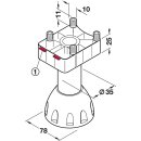 Häfele Möbel-Fuß Sockelverstellfuß zum Schrauben 70-98mm Kunststoff schwarz