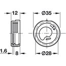 Häfele Möbelaufhänger zum Einbohren mit Höhenverstellung 35mm schwarz