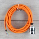 Textilkabel Orange mit E27 Lampenfassung Metall verchromt inkl. Zugentlaster Kunststoff schwarz 1-5m