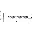 Häfele Möbel Schraubhaken für Justierbeschlag mit Höhenverstellung 55x16mm verzinkt