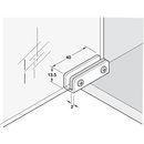 Häfele Scharnier zum Klemmen für Glas-/Holzkonstruktionen verchromt