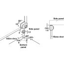 Häfele Scharnier zum Klemmen für Glas-/Holzkonstruktionen vernickelt