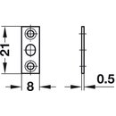 Häfele Kugelschnäpper zum Einpressen 7,5x6,5mm vermessingt
