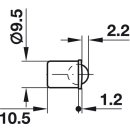 Häfele Kugelschnäpper zum Einpressen 10,5x9,5mm vermessingt