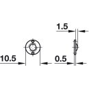 Häfele Kugelschnäpper zum Eindrehen AD 14 mm  ID 12,6 mm