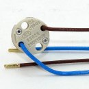 12V Niedervolt Halogen Fassung  G4-GY6,35 mit 14 cm Kabel mit PTFE Isolation T300 hitzebeständig bis 250° C