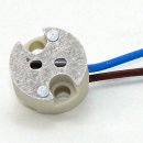 12V Niedervolt Halogen Fassung  G4-GY6,35 mit 1 Meter Kabel mit PTFE Isolation T300 hitzebeständig bis 250° C