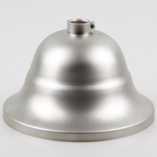 Lampen Baldachin Metall 90x61mm Nickel matt mit Stellring fuer 10mm Pendelrohr