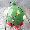 Spardose Sparschwein "Gartenfee" Höhe 15cm aus Keramik