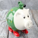 Spardose Sparschwein "Gartenfee" Höhe 15cm aus Keramik