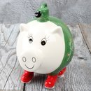 Spardose Sparschwein "Gartenfee" Höhe 15cm aus Keramik