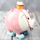 Spardose Sparschwein "Backfee" Höhe 12cm aus Keramik