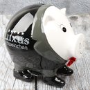 Spardose Luxus Sparschwein "Luxury Pig" Höhe 12cm aus Keramik schwarz