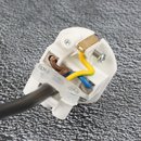 zwei Erdleitersystem Schutzkontakt-Stecker weiss 250V/16A mit Kragen