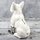 Spardose Hund "Funny Bulldog" französische Bulldogge Höhe 19cm aus Keramik weiss silber